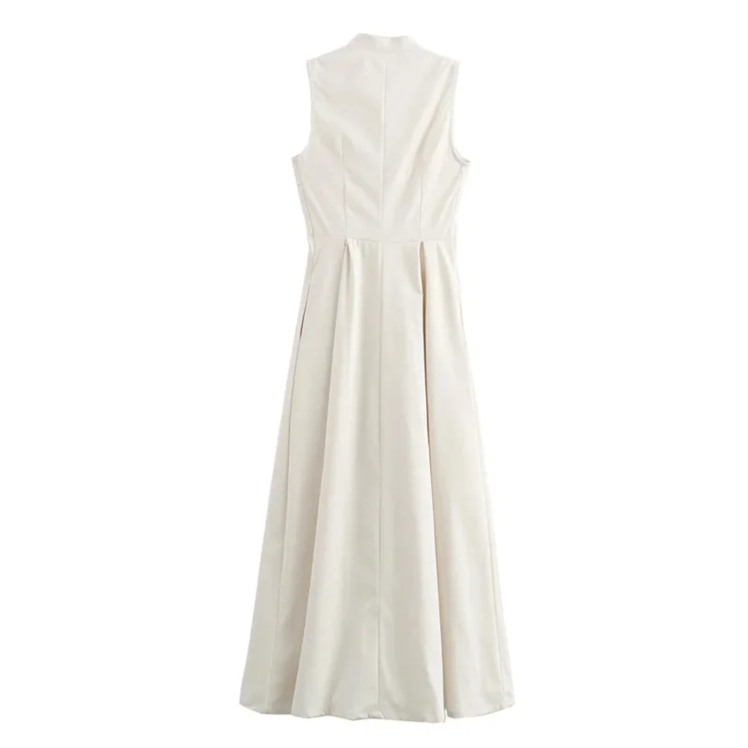 Olivia | Zipper-Front Pleated Bodycon Long Dress with Chic Design