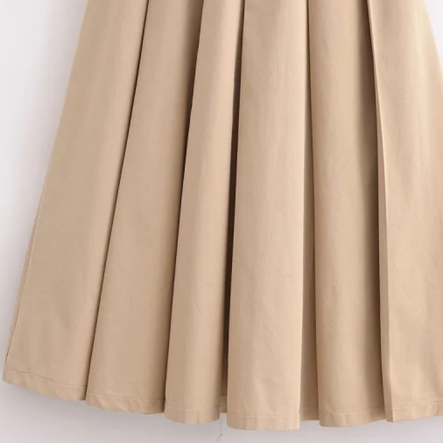 Sophia | Pleated Midi Summer Dress with Belted Waist